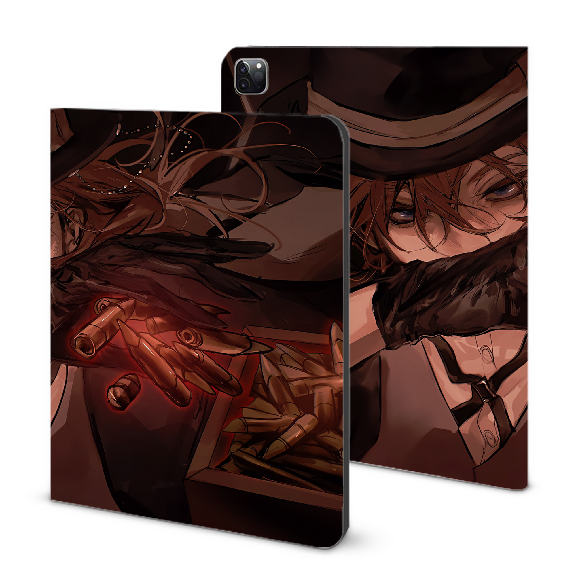 （画像用） 文豪ストレイドッグス Bungo Stray Dogs IPad ケース ブック型 PUレザー TPU 耐衝撃 軽量 薄型 ペン収納なし 全面保護 IPad 各モデル対応